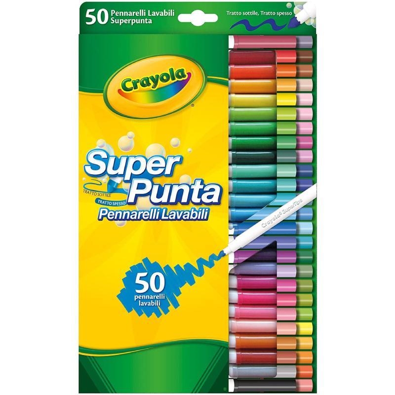 CRAYOLA 50 ROTULADORES SUPER PUNTA LAVABLES | 5010065075559 | Librería Castillón - Comprar libros online Aragón, Barbastro