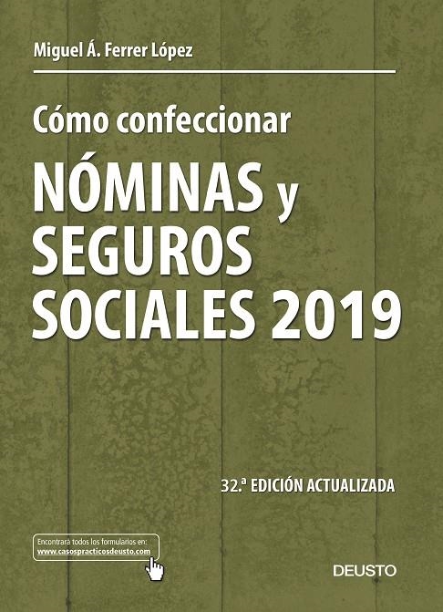 Cómo confeccionar nóminas y seguros sociales 2019 | 9788423430475 | Ferrer López, Miguel Ángel | Librería Castillón - Comprar libros online Aragón, Barbastro