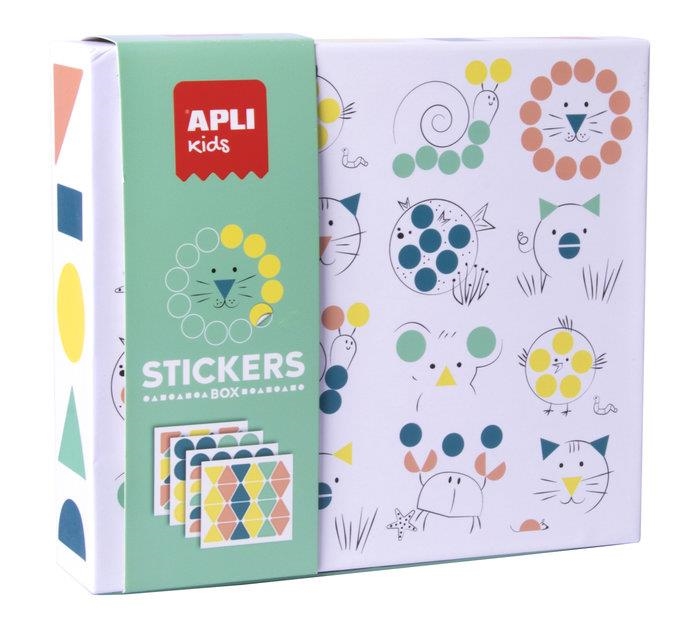 CAJA STICKERS GEOMETRICOS ANIMALES APLI KIDS 18361 | 8410782183617 | Librería Castillón - Comprar libros online Aragón, Barbastro