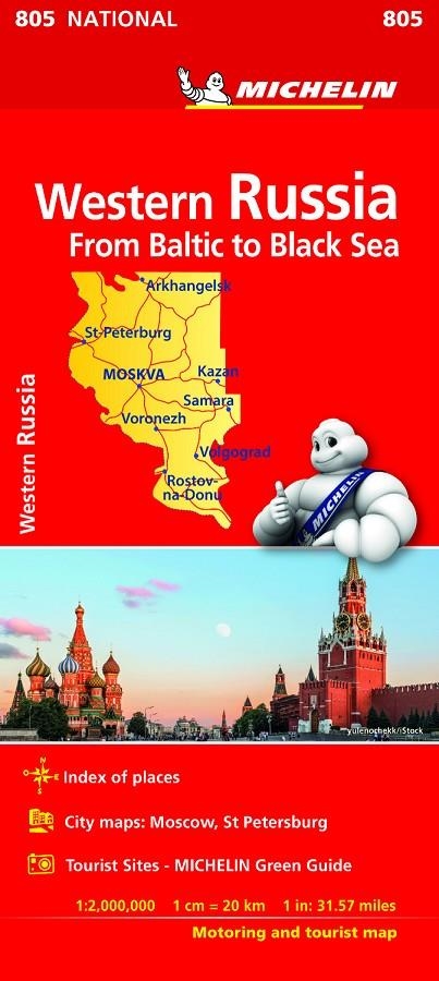 Mapa National Rusia Oeste - Del Baltico al Mar Negro | 9782067233300 | MICHELIN | Librería Castillón - Comprar libros online Aragón, Barbastro