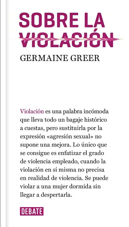 Sobre la violación | 9788417636036 | Germaine Greer | Librería Castillón - Comprar libros online Aragón, Barbastro