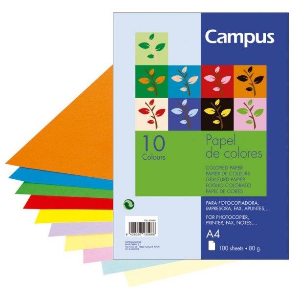 PAPEL CAMPUS A4 80GR 100H 10 COLORES | 8426307135986 | Librería Castillón - Comprar libros online Aragón, Barbastro