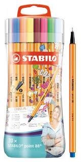 ROTULADOR STABILO POINT 88 ESTUCHE 30 COLORES 0.4 mm | 4006381558273 | Librería Castillón - Comprar libros online Aragón, Barbastro