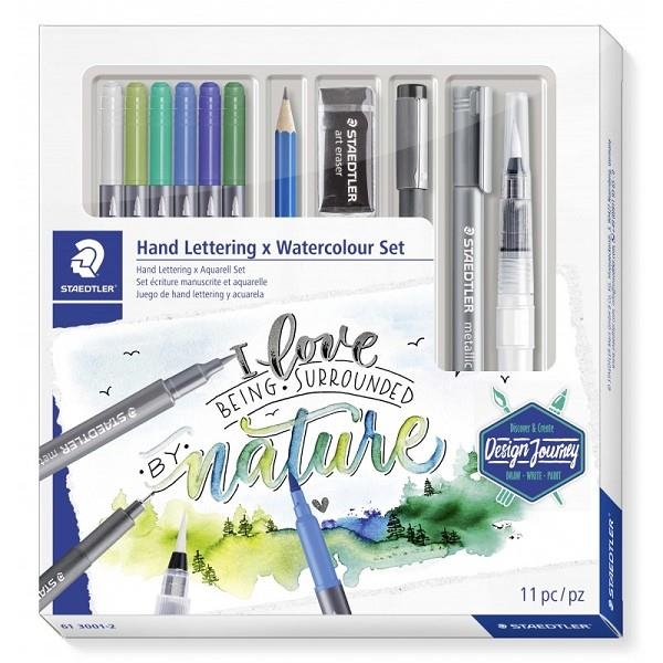 JUEGO HAND LETTERING Y ACUARELA STAEDTLER 6130012 (8 ROTULADORES PINCEL + COMPLEMENTOS) | 4007817076811 | Librería Castillón - Comprar libros online Aragón, Barbastro