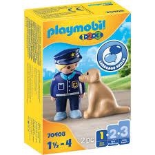 PLAYMOBIL 1-2-3 POLICIA CON PERRO 70408 | 4008789704085 | Librería Castillón - Comprar libros online Aragón, Barbastro