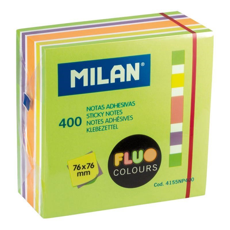 NOTAS ADHESIVAS MILAN COLORES FLUOR 76 X 76 MM 350 HOJAS (varios colores) | 8411574089902 | Librería Castillón - Comprar libros online Aragón, Barbastro