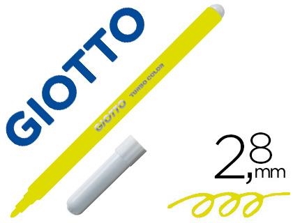 ROTULADOR GIOTTO TURBO COLOR LAVABLE CON PUNTA BLOQUEADA UNICOLOR AMARILLO | 9999900012187 | Librería Castillón - Comprar libros online Aragón, Barbastro