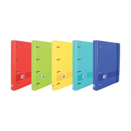 CARPETA ANILLAS OXFORD EBIND LIVE & GO A4+ R5 100H 90 GR CUADRICULA 5MM CB COLORES VIVOS SURTIDOS | 3045050455001 | Librería Castillón - Comprar libros online Aragón, Barbastro