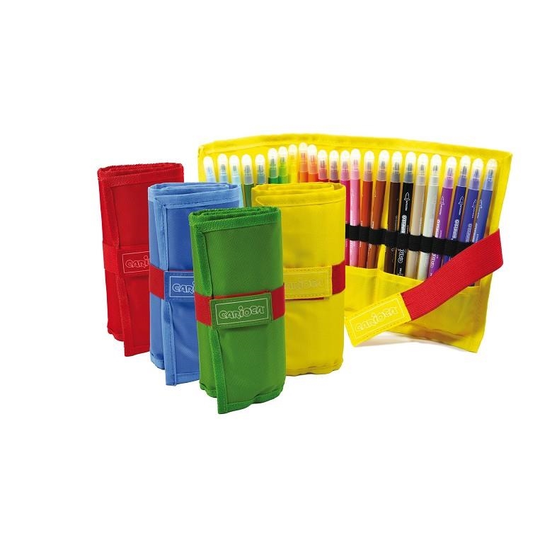 PLUMIER ENROLLABLE CARIOCA CON 24 ROTULADORES BIRELLO DOBLE PUNTA | 8003511428501 | Librería Castillón - Comprar libros online Aragón, Barbastro