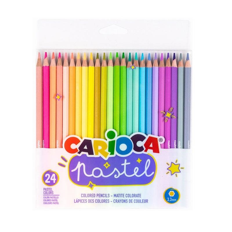 LAPICES DE COLORES CARIOCA PASTEL CAJA DE 24 COLORES | 8003511433109 | Librería Castillón - Comprar libros online Aragón, Barbastro