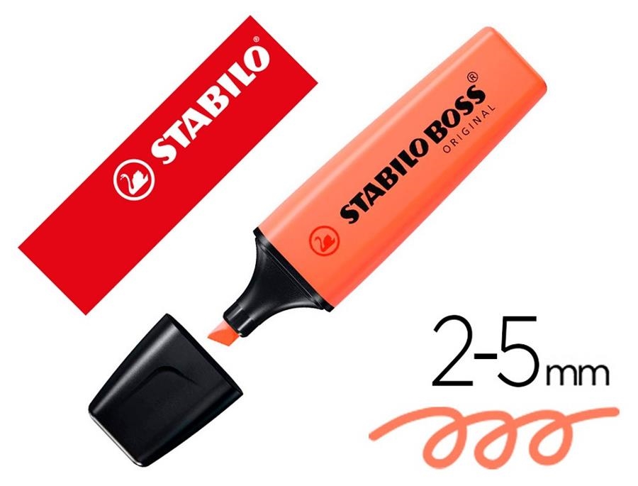 ROTULADOR FLUORESCENTE STABILO BOSS 70/140 CORAL | 4006381558013 | Librería Castillón - Comprar libros online Aragón, Barbastro