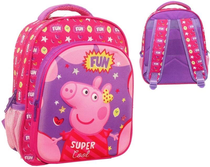 MOCHILA PEPPA PIG 3D FUN 2 CREMALLERAS 31X27X10 CM | 5205698498404 | Librería Castillón - Comprar libros online Aragón, Barbastro