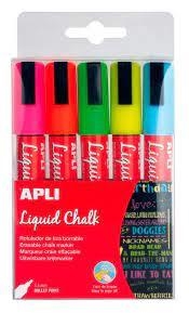 ROTULADOR TIZA  LIQUID CHALK 5 UD 5.5 mm | 8410782139591 | Librería Castillón - Comprar libros online Aragón, Barbastro