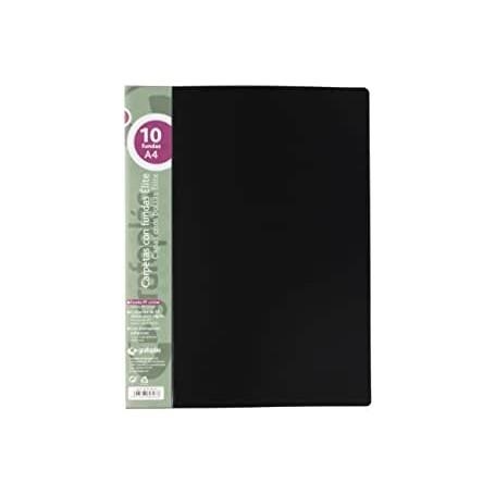 CARPETA FUNDAS A4 OPACO PP 10F NEGRO ELITE | 8413623893973 | Librería Castillón - Comprar libros online Aragón, Barbastro