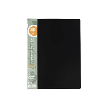 CARPETA FUNDAS A4 OPACO PP 30F NEGRO ELITE | 8413623894116 | Librería Castillón - Comprar libros online Aragón, Barbastro