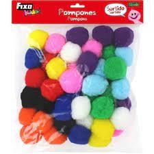 POMPONES 5 CM COLORES SURTIDOS FIXO 52 U. | 6923980232541 | Librería Castillón - Comprar libros online Aragón, Barbastro