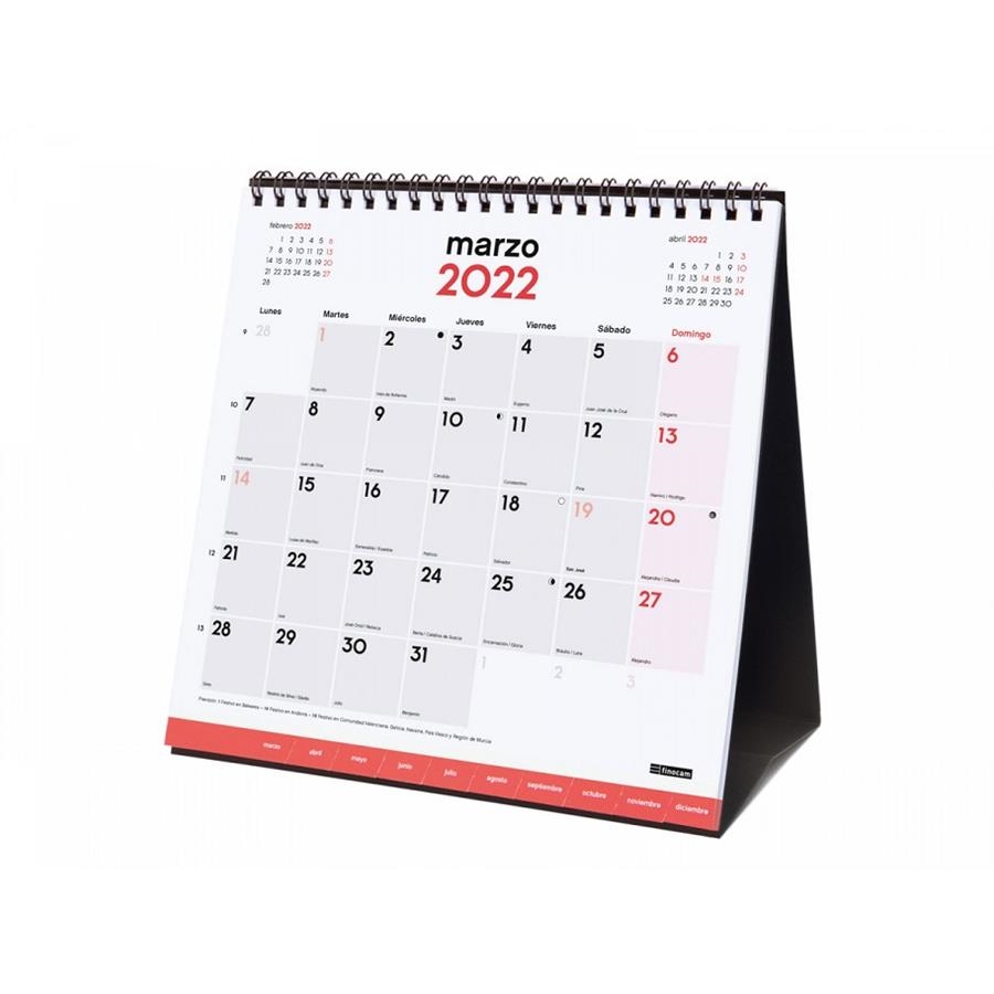 CALENDARIO 2022 SOBREMESA FINOCAM PARA ESCRIBIR CON PESTAÑAS S 190X190 MM NEUTRO | 8422952319467 | Librería Castillón - Comprar libros online Aragón, Barbastro