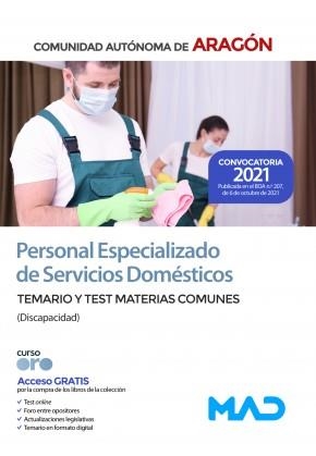 Personal especializado de Servicios Domésticos. Temario y test materias específicas (discpacidad) | 9788414250310 | VV.AA. | Librería Castillón - Comprar libros online Aragón, Barbastro