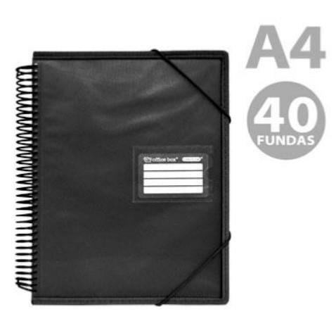 CARPETA 40 FUNDAS ESPIRAL A4 NEGRA | 8435258134115 | Librería Castillón - Comprar libros online Aragón, Barbastro