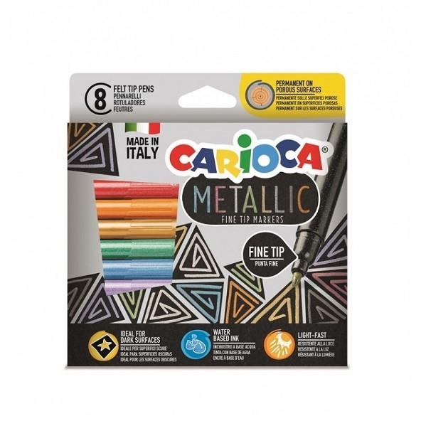 CARIOCA METALLIC CAJA 8 ROTULADORES DE COLORES SURTIDOS | 8003511431624 | Librería Castillón - Comprar libros online Aragón, Barbastro