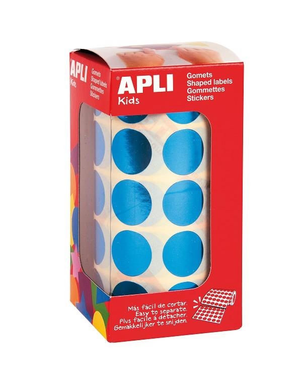 GOMETS APLI 12050 REDONDOS GRANDES 20 MM METALIZADOS AZUL | 8410782120483 | Librería Castillón - Comprar libros online Aragón, Barbastro