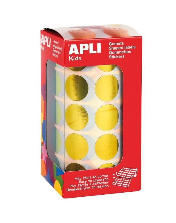 GOMETS APLI 12050 REDONDOS GRANDES 20 MM METALIZADOS AMARILLO ORO | 8410782120476 | Librería Castillón - Comprar libros online Aragón, Barbastro