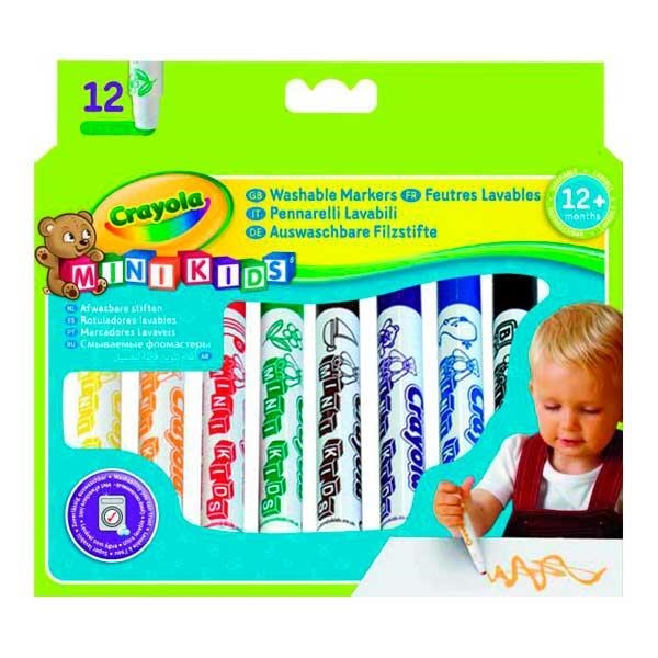 CRAYOLA MINIKIDS CAJA 12 ROTULADORES  | 5010065083257 | Librería Castillón - Comprar libros online Aragón, Barbastro