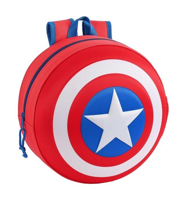 MOCHILA 3D REDONDA CAPITAN AMERICA | 8412688470167 | Librería Castillón - Comprar libros online Aragón, Barbastro