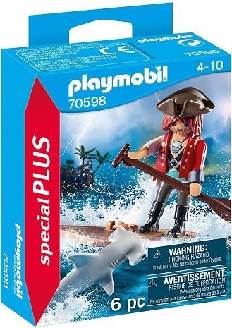 PLAYMOBIL PIRATA CON BALSAS Y TIBURON MARTILLO 70598 | 4008789705983 | Librería Castillón - Comprar libros online Aragón, Barbastro