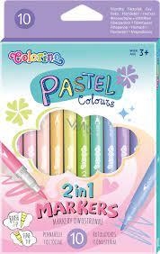 CAJA 10 ROTULADORES DOBLE PUNTA PINCEL COLORES PASTEL | 5907620180875 | Librería Castillón - Comprar libros online Aragón, Barbastro