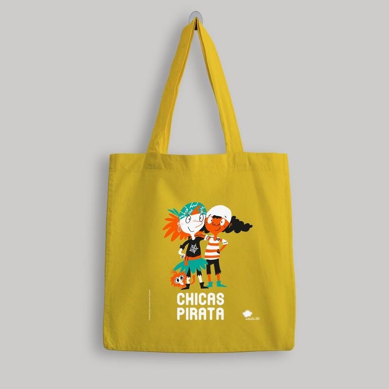 Bolsa de tela 'Chicas Pirata' - color amarillo | 9788418133978 | Gómez / Isern, Susanna | Librería Castillón - Comprar libros online Aragón, Barbastro