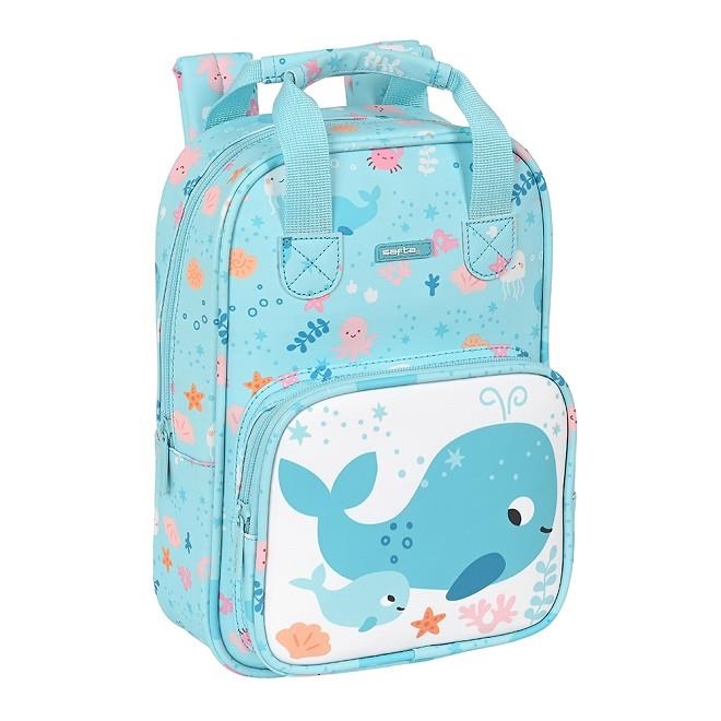 MOCHILA INFANTIL CON ASAS FACIL LIMPIEZA SAFTA PREESCOLAR BALLENA | 8412688482481 | Librería Castillón - Comprar libros online Aragón, Barbastro