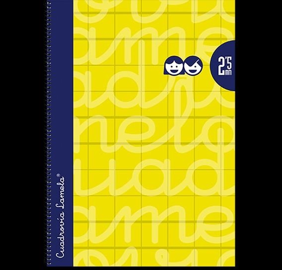 CUADERNO Fº ESPIRAL CUADROVIA LAMELA 2.5 MM T.EXTRADURA AMARILLO | 8412855166299 | Librería Castillón - Comprar libros online Aragón, Barbastro