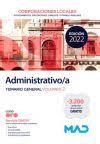 Administrativo;a Corporaciones Locales temario general VOL 2. ED 2022 | 9788414258491 | VV.AA. | Librería Castillón - Comprar libros online Aragón, Barbastro