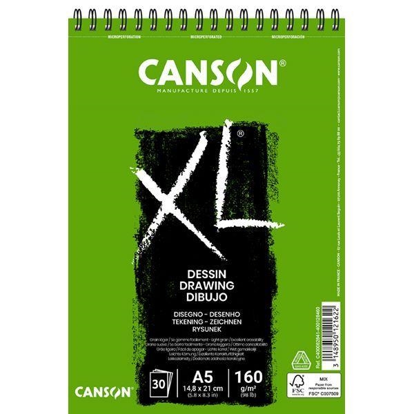 BLOC DESSIN CANSON XL A5 30 HOJAS 160 GRAMOS | 3148950121622 | Librería Castillón - Comprar libros online Aragón, Barbastro