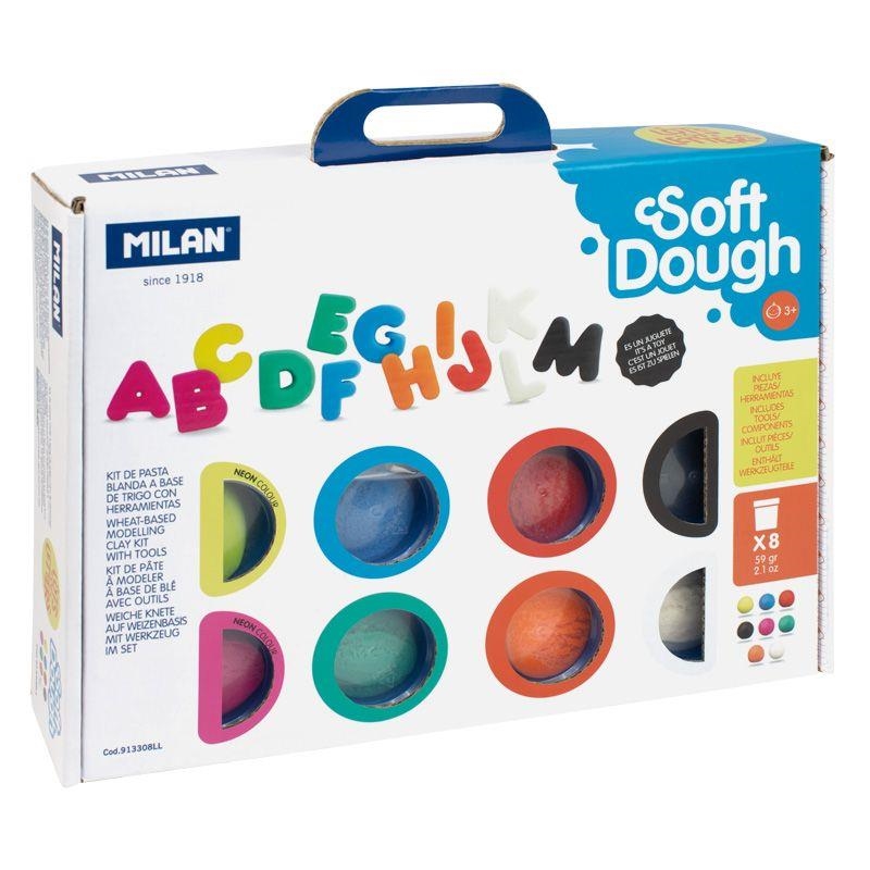 Maletín 8 botes 59 g pasta blanda Soft Dough con herramientas Abecedario | 8411574097969 | Librería Castillón - Comprar libros online Aragón, Barbastro