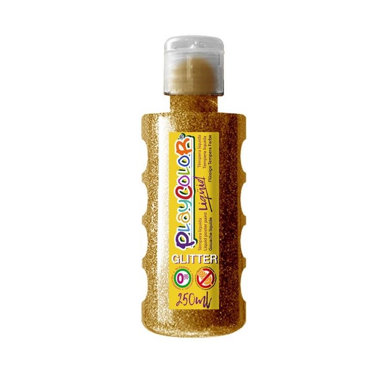 PLAYCOLOR LIQUID GLITTER 250 ML ORO | 8414213191318 | Librería Castillón - Comprar libros online Aragón, Barbastro