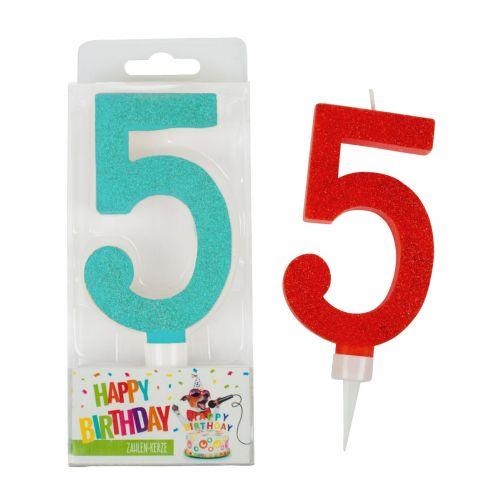 VELAS NÚMEROS 0-9 ANIVERSARIO PURPURINA COLOR 9X5 cm | 4032722942036 | Librería Castillón - Comprar libros online Aragón, Barbastro