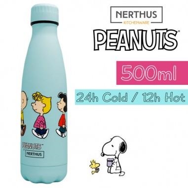 BOTELLA NERTHUS SNOOPY 500 ML ACERO INOX DOBLE PARED | 8436588852380 | Librería Castillón - Comprar libros online Aragón, Barbastro