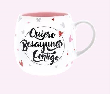 TAZA OVALADA LOVELY STORY QUIERO DESAYUNAR CONTIGO | 8435458039913 | Librería Castillón - Comprar libros online Aragón, Barbastro