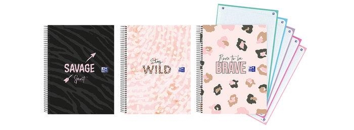 CUADERNO OXFORD ANIMAL PRINT EBK5 A4+ 120 HOJAS CUADRICULA 5MM TE SURTIDO | 8412771047030 | Librería Castillón - Comprar libros online Aragón, Barbastro