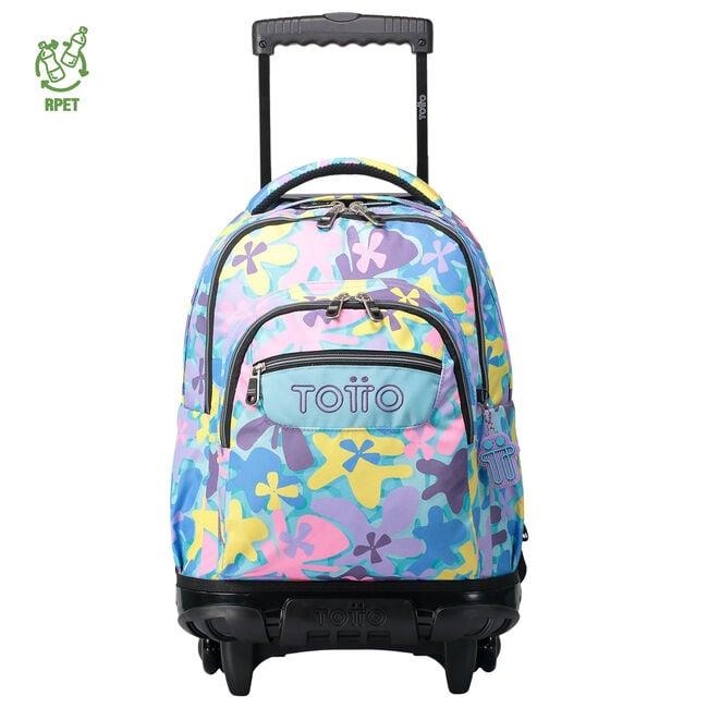 MOCHILA TOTTO CON RUEDAS BOMPER RENGLONES FLORES HAWAIANAS 6JS | 7704758727242 | Librería Castillón - Comprar libros online Aragón, Barbastro