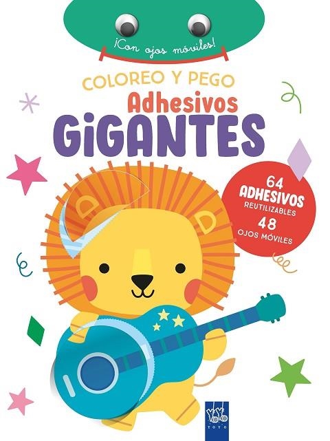 Coloreo y pego adhesivos gigantes. León | 9788408266389 | YOYO | Librería Castillón - Comprar libros online Aragón, Barbastro