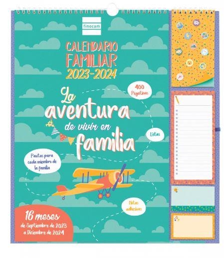 CALENDARIO PARED FAMILIAR 16 MESES FINOCAM AVENTURA PLUS 540220124 | 8422952358008 | Librería Castillón - Comprar libros online Aragón, Barbastro