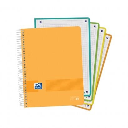 CUADERNO ESPIRAL OXFORD LIVE&GO 120H CUAD. 5MM 4 COL A5+ TAPA PLASTICO SURTIDA | 8412771038991 | Librería Castillón - Comprar libros online Aragón, Barbastro