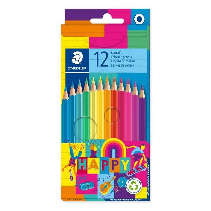 LÁPICES COLOR STAEDTLER 12 COLORES 146 C12 HA HAPPY | 4007817088982 | Librería Castillón - Comprar libros online Aragón, Barbastro