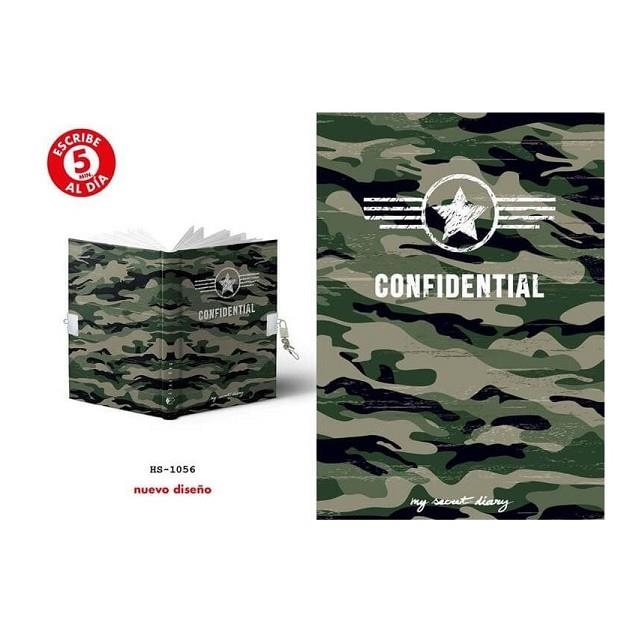 DIARIO A5 168H CON CANDADO GREEN ARMY | 8431234180534 | Librería Castillón - Comprar libros online Aragón, Barbastro