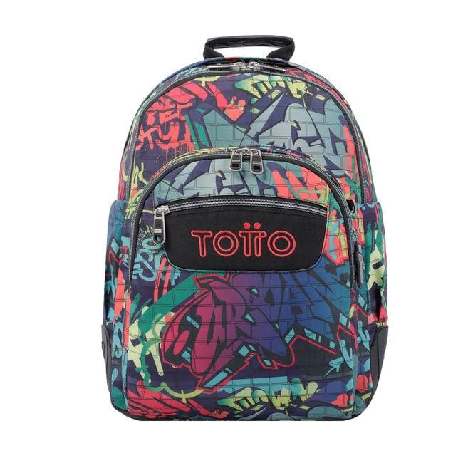 MOCHILA ESCOLAR TOTTO RAYOL GRAFFITI 6JO - ESQUINAS REFORZADAS | 7704758711449 | Librería Castillón - Comprar libros online Aragón, Barbastro