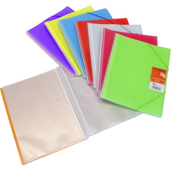 CARPETA FUNDAS MAXIPLAS XS A4 20 FUNDAS CON ESPIRAL Y GOMAS COLORES SURTIDOS | 8413623988280 | Librería Castillón - Comprar libros online Aragón, Barbastro