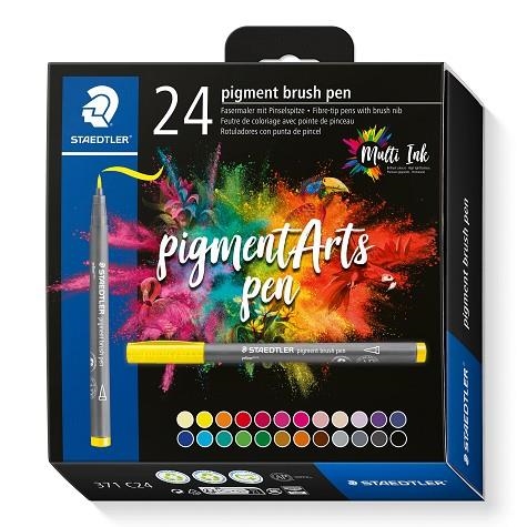 ROTULADORES PUNTA PINCEL STAEDTLER PIGMENT ARTS BRUSH PEN 24 COLORES | 4007817096963 | Librería Castillón - Comprar libros online Aragón, Barbastro